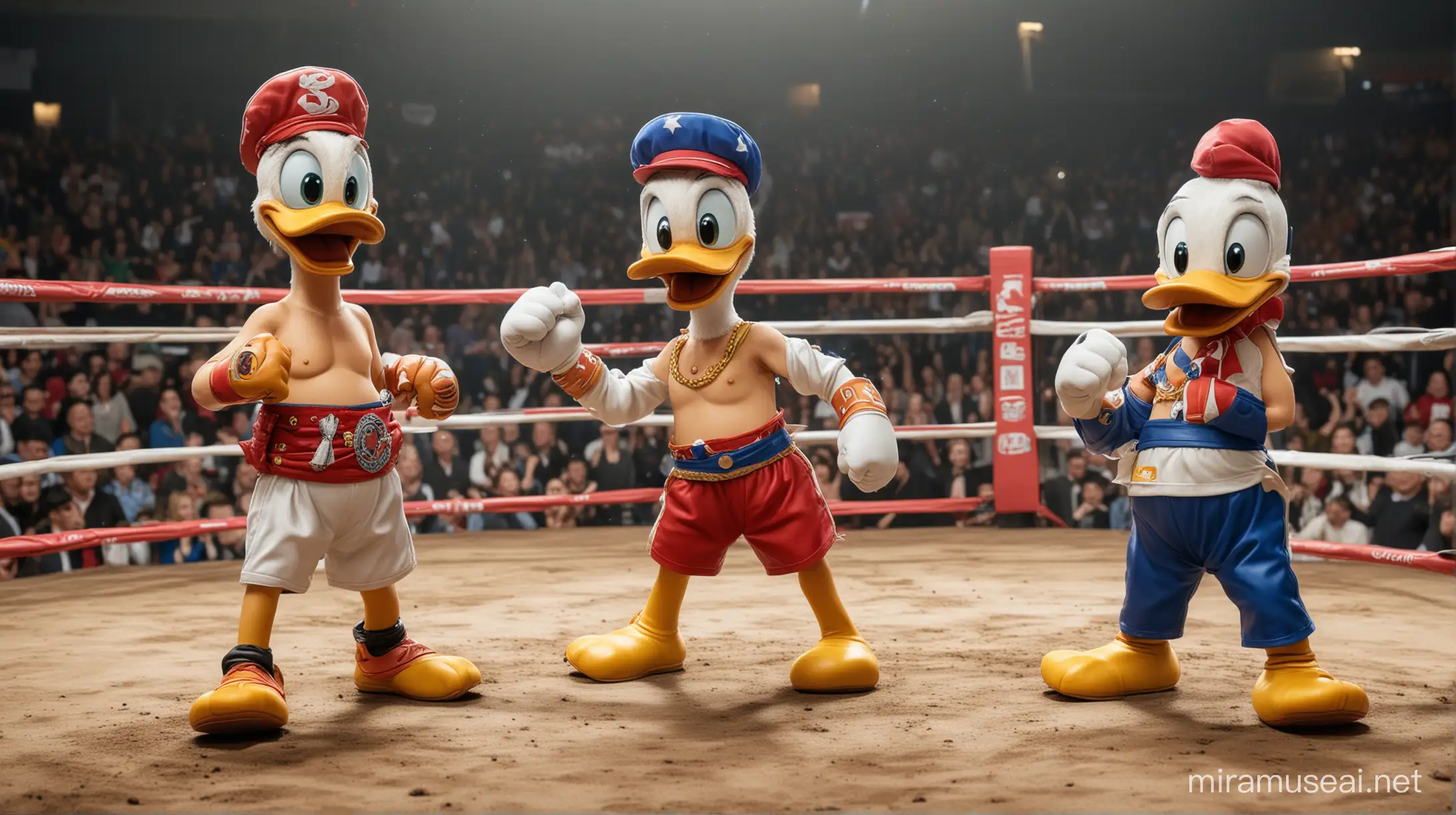 Epic Mascot Showdown Donald Duck vs Chavo del 8 in the Ring