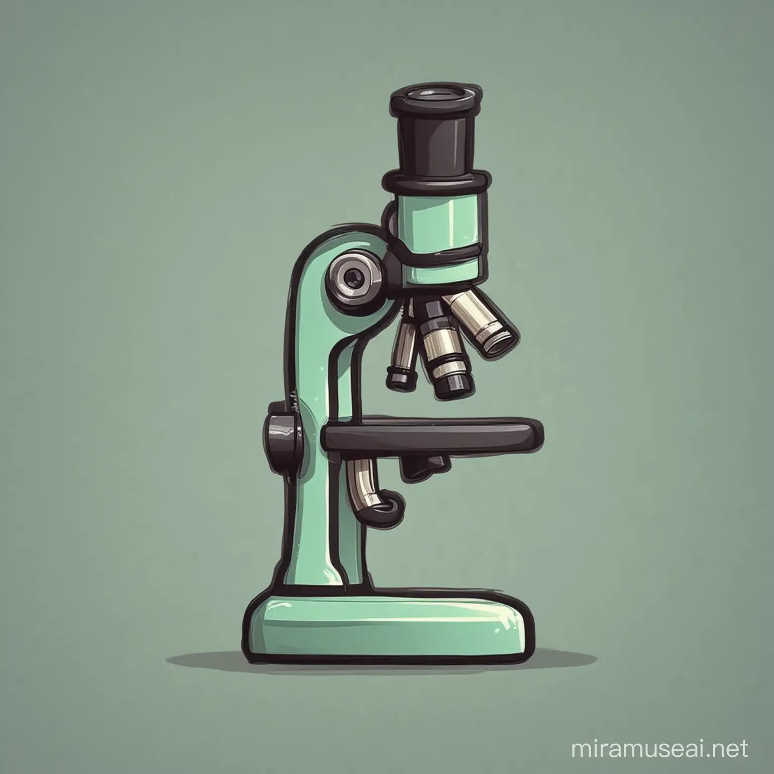 Simple cartoon microscope