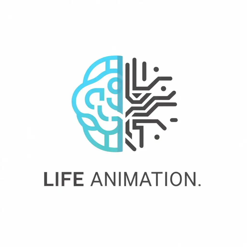a logo design,with the text "EMC Animation", main symbol:Life With Ai,Moderate,be used in Technology industry,clear background