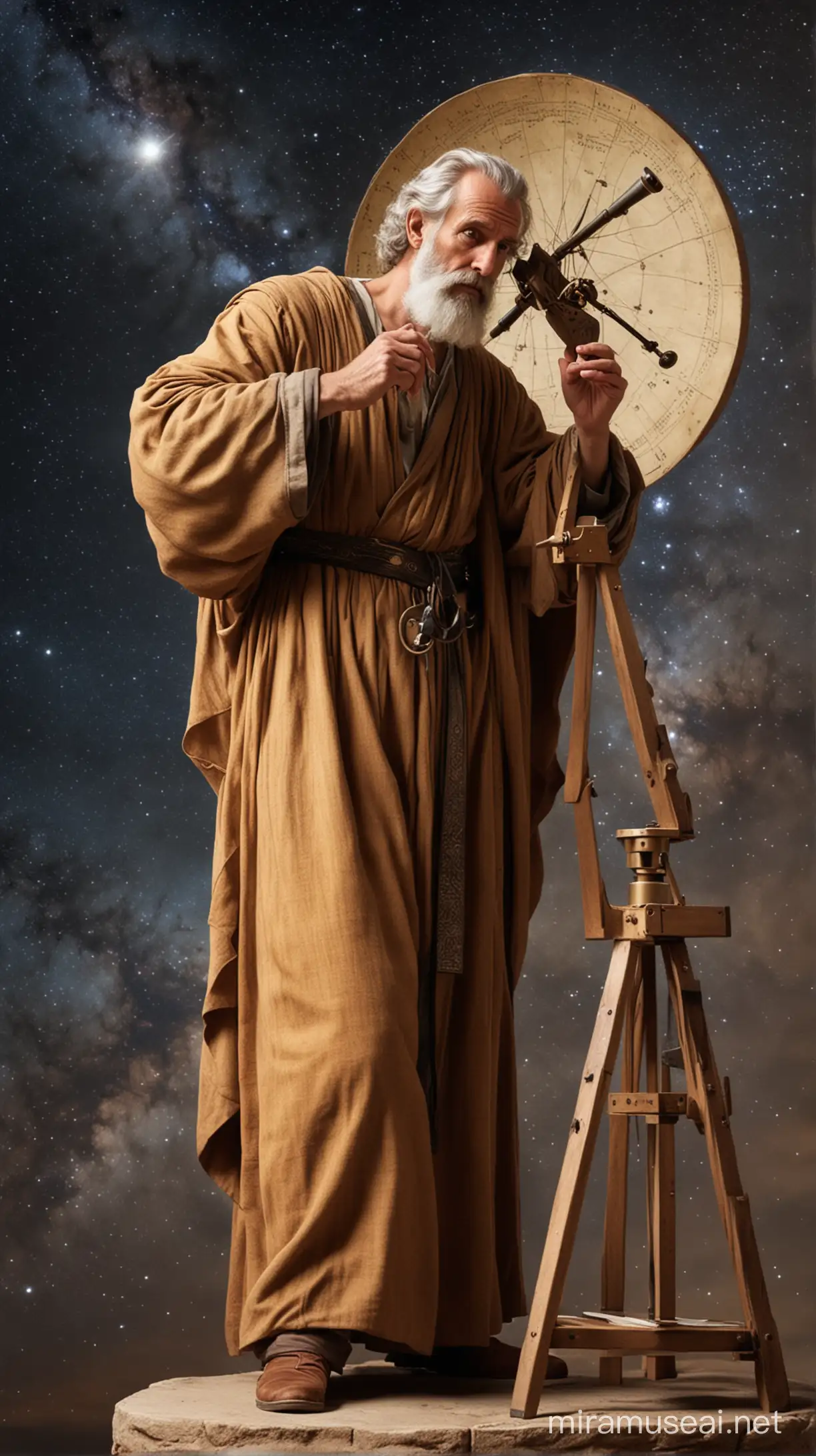 Ancient Astronomer Observing Celestial Phenomena
