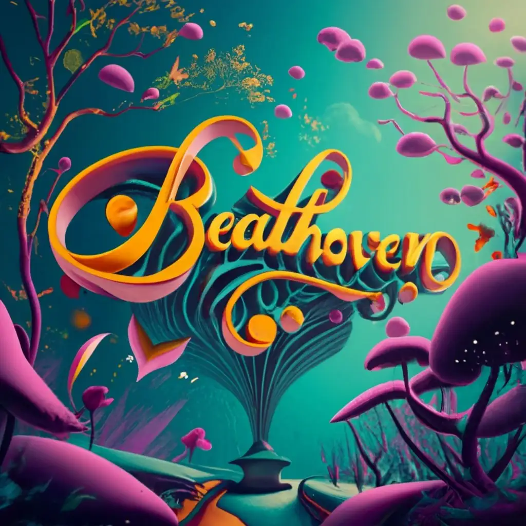 logo, Fantasy, with the text "beathoven", typography