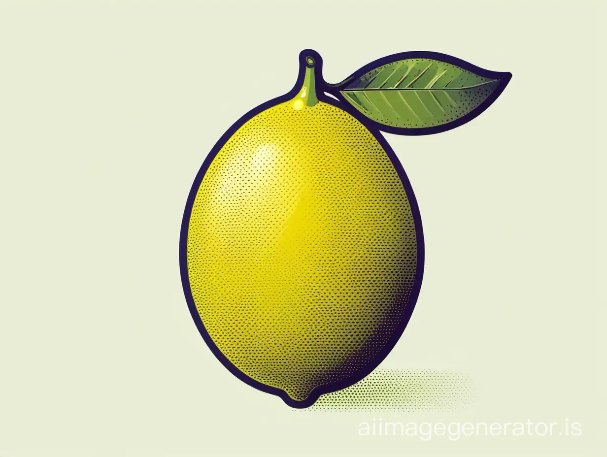 vector lemon on a white background
