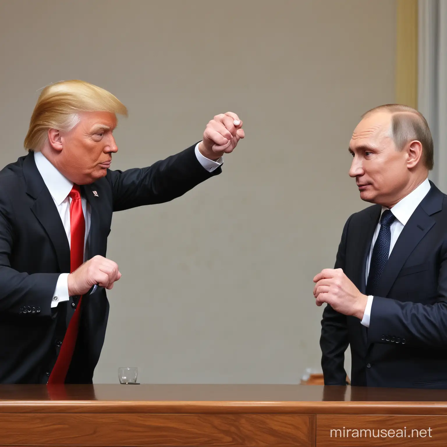Putin puppeteering trump.

