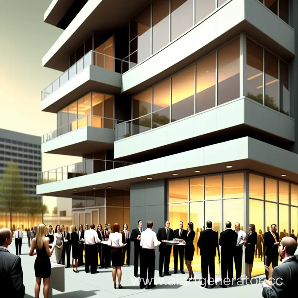 Modern-Architecture-Business-Center-Realtors-Office-Opening-Event