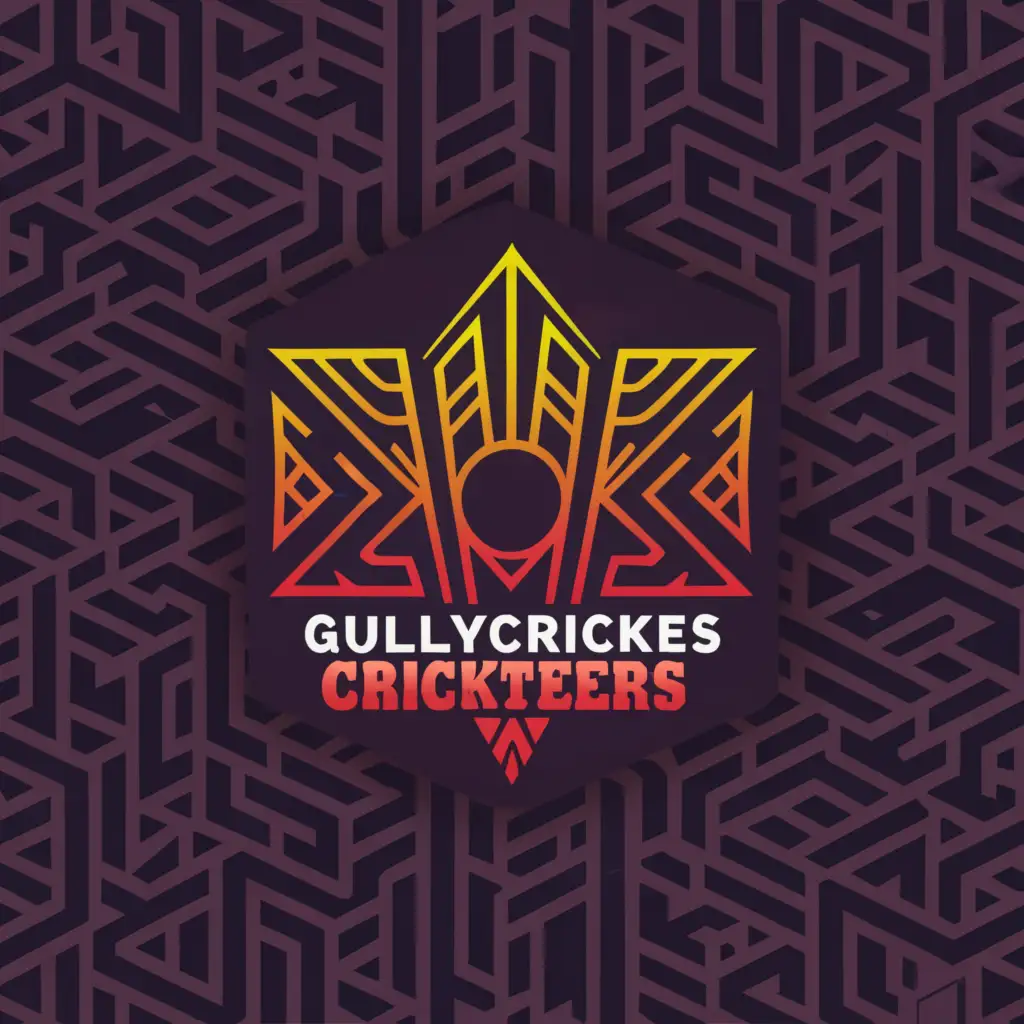 a logo design,with the text "Gully Cricketers", main symbol:cricket,complex,clear background