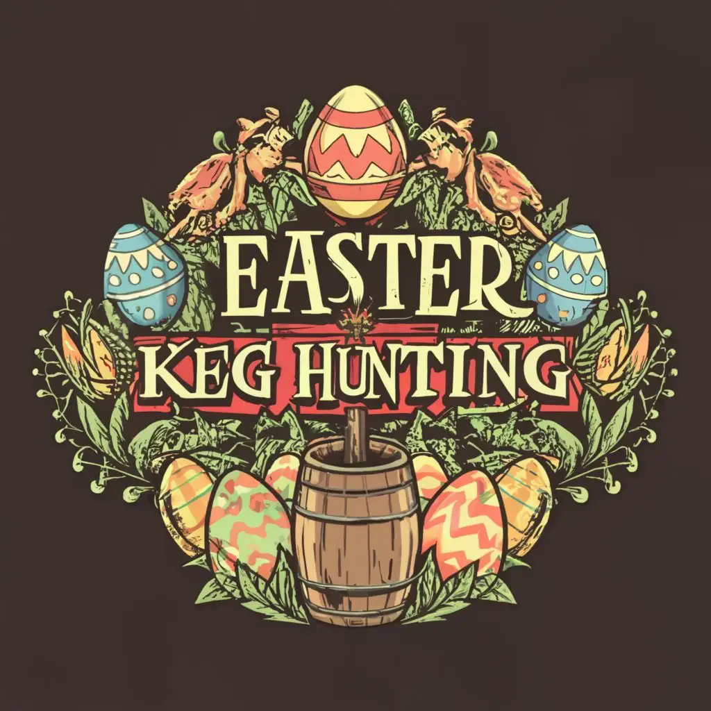 LOGO-Design-For-Easter-Keg-Hunting-Fun-Typography-with-Vibrant-Colors-and-Playful-Easter-Egg-Motif