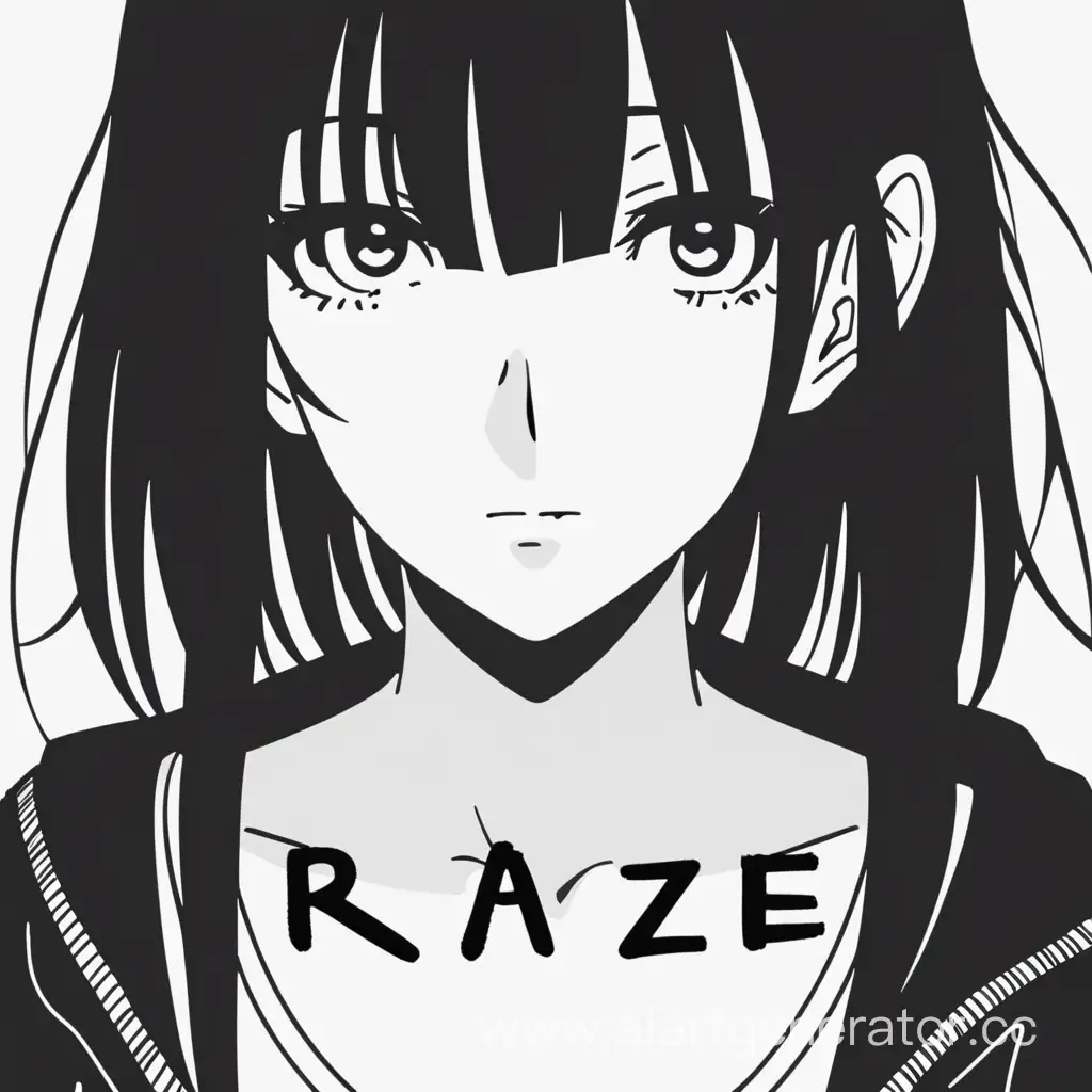 Minimalist-Anime-Girl-with-RAZE-Inscription