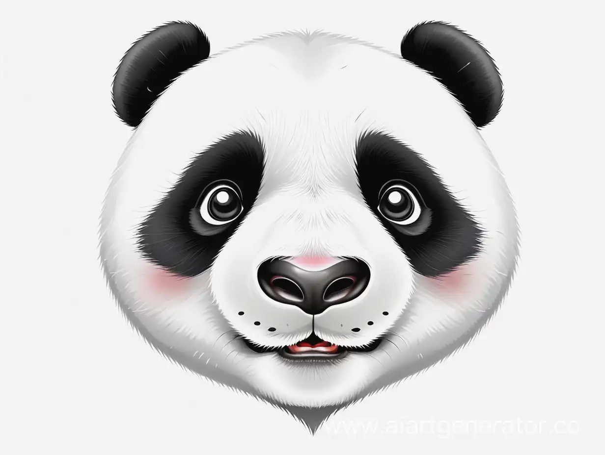 Adorable-Panda-Portrait-on-Clean-White-Background