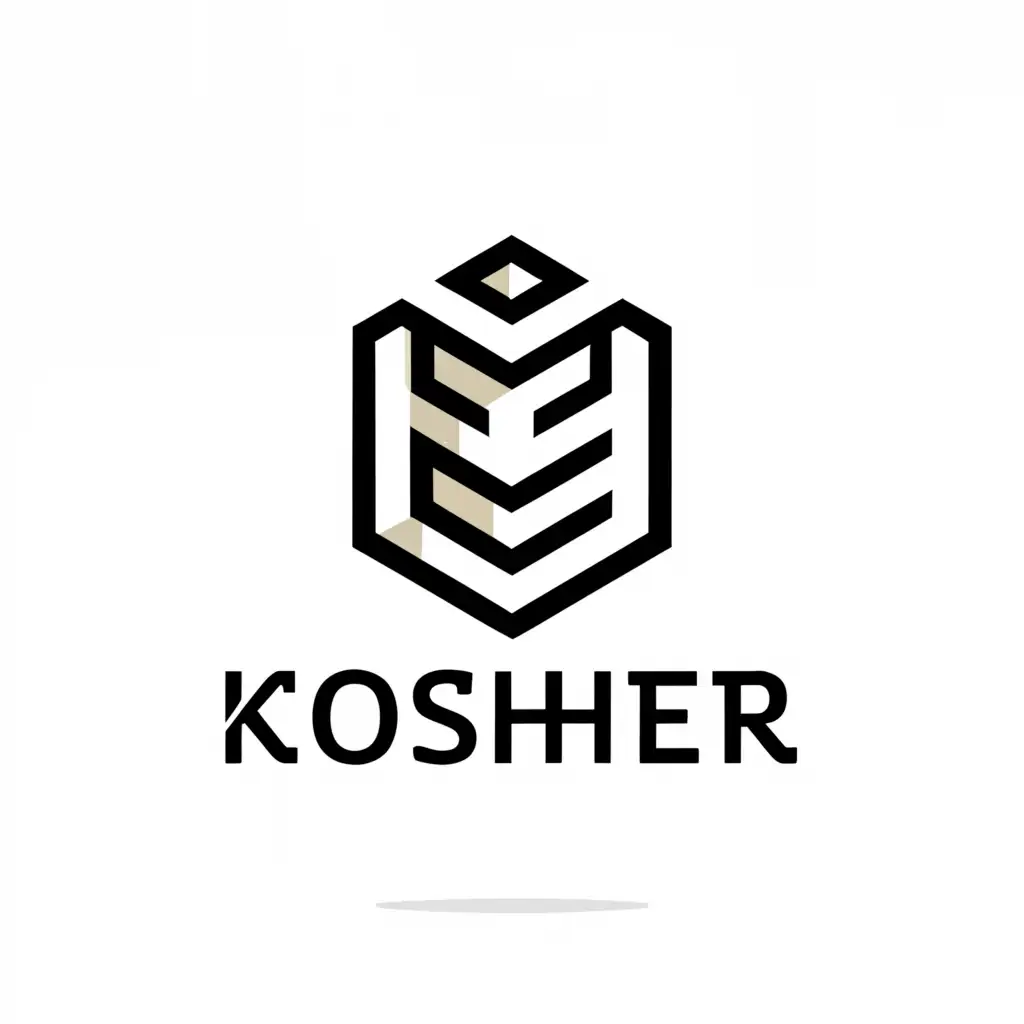 a logo design,with the text "Kosher", main symbol:honeycomb,Moderate,clear background