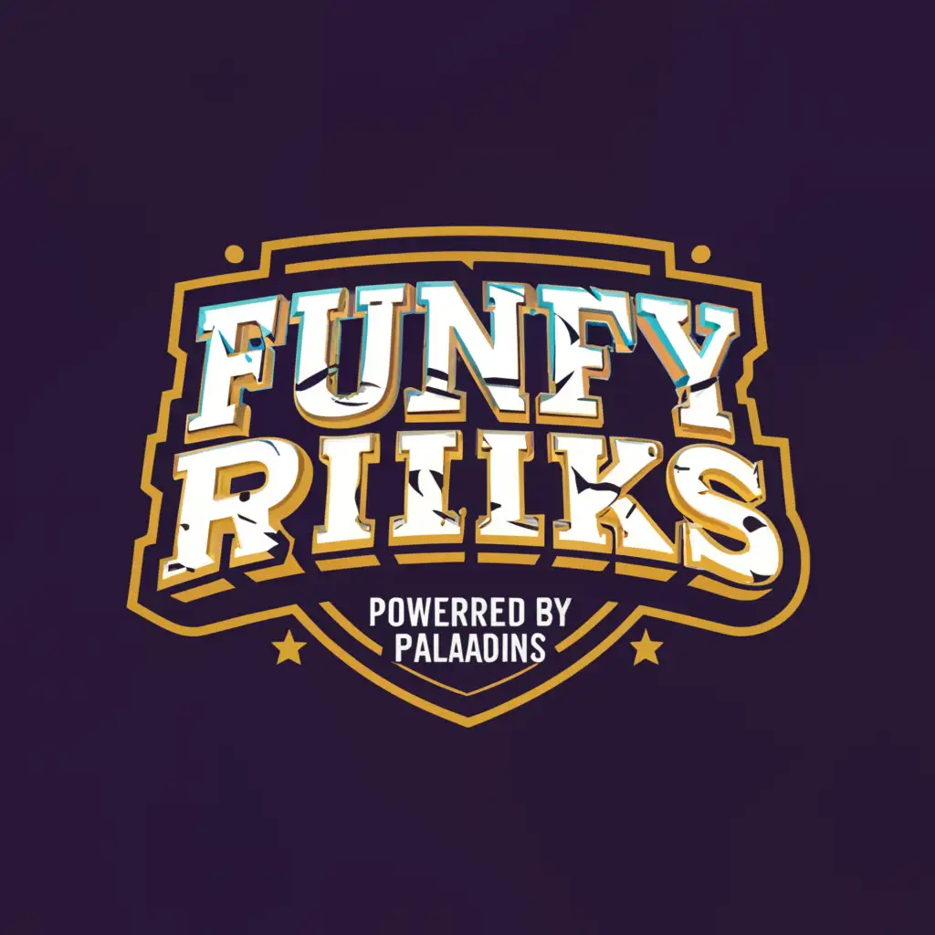 a logo design,with the text "A funfyrick with a tag of the game Paladins and the inscription below funfyricks", main symbol:P,Moderate,be used in Entertainment industry,clear background