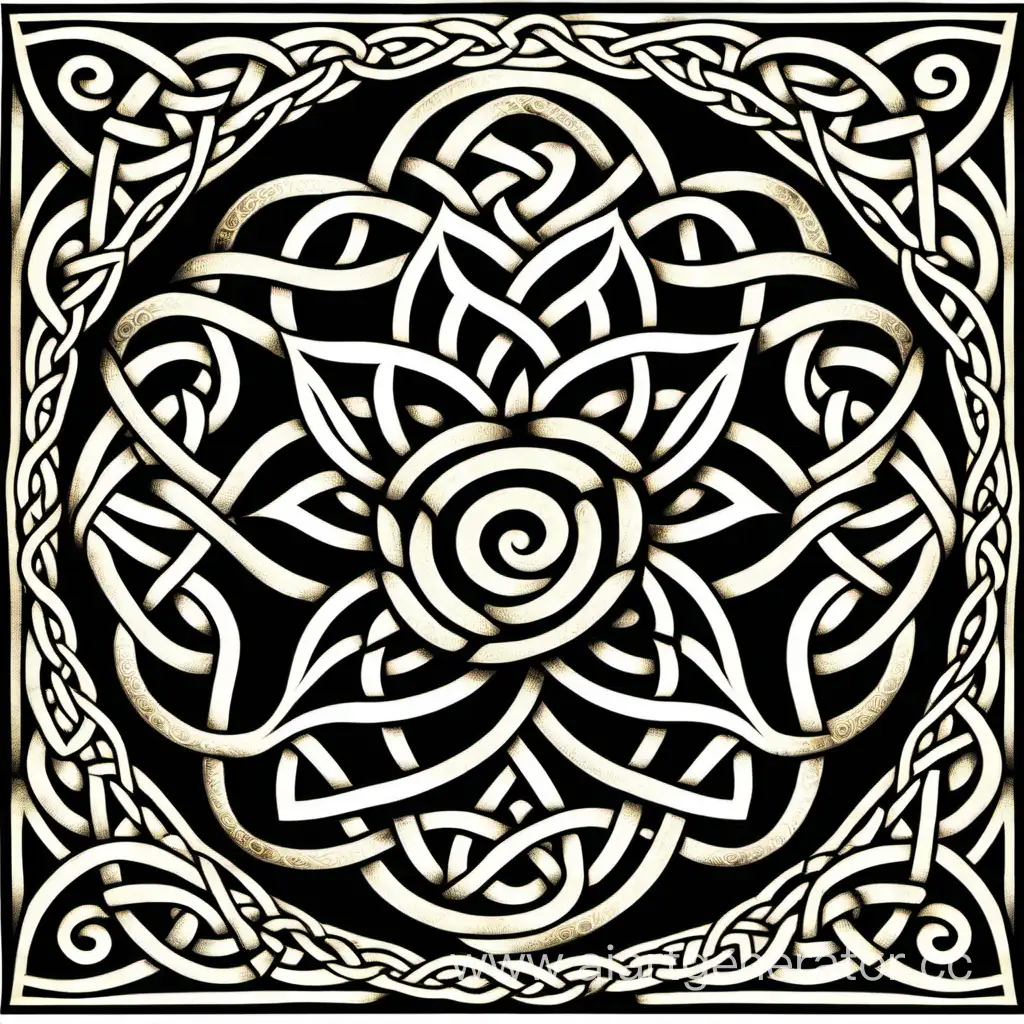 Лотос из кельтских узлов
