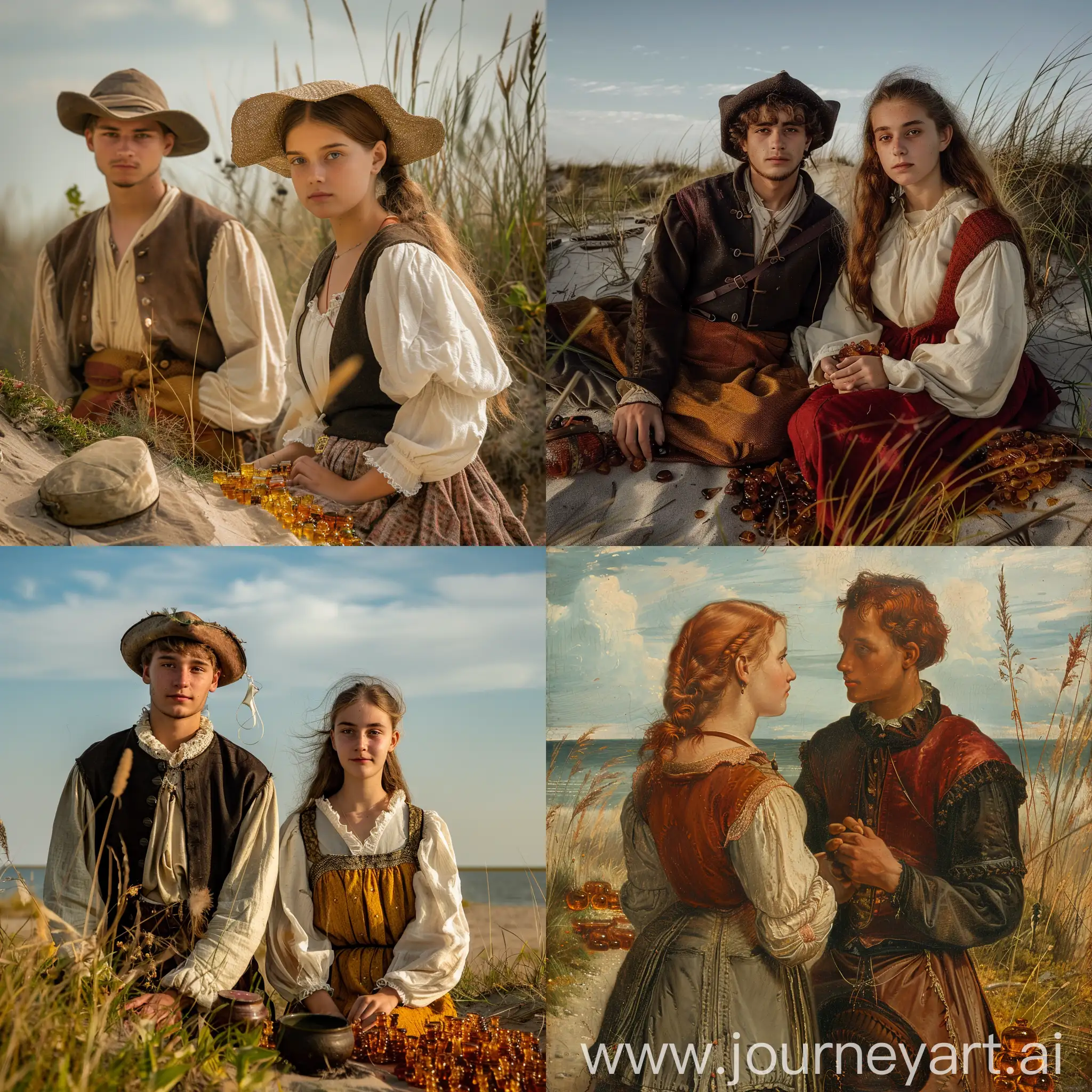 Romantic-Rendezvous-16th-Century-Baltic-Coast-Date-Among-Dunes-and-Amber