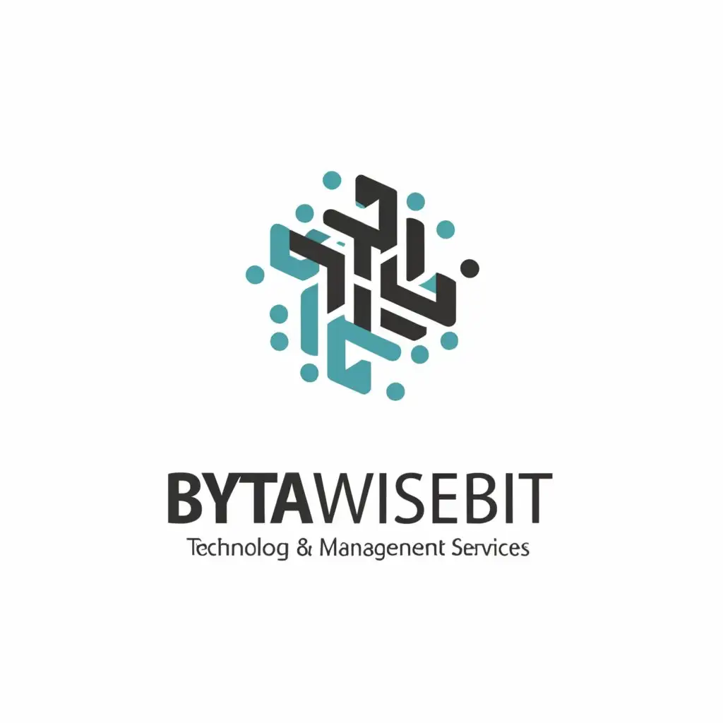 a logo design,with the text "BytaWiseBit Technolog and Management Services", main symbol:Include a combination of letters and symbols in the logo,Minimalistic,clear background