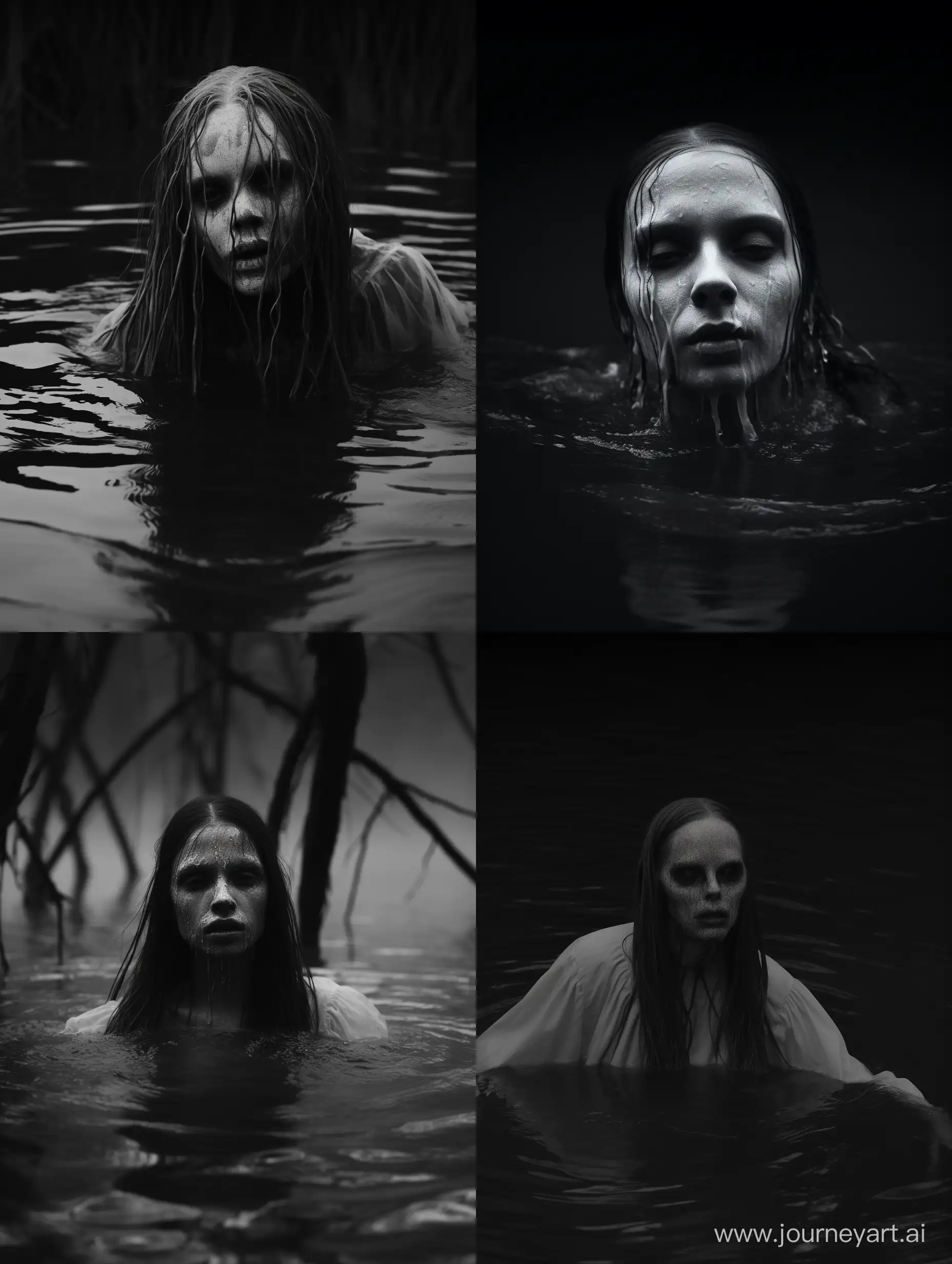 Eerie-Pagan-Horror-Woman-in-Murky-Waters-with-Hollow-Eyes