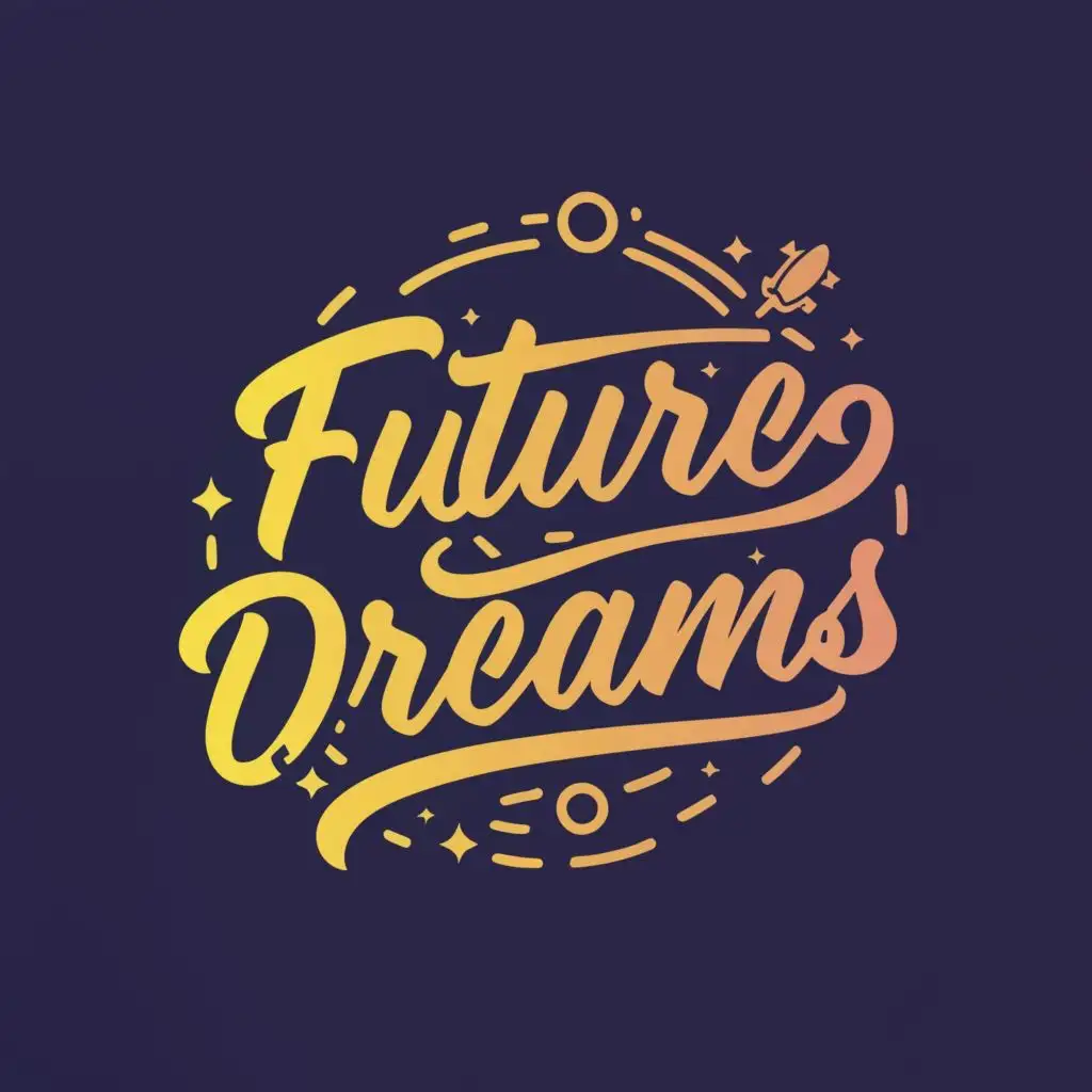 logo, FUTURE DREAMS, with the text "FUTURE DREAMS", typography