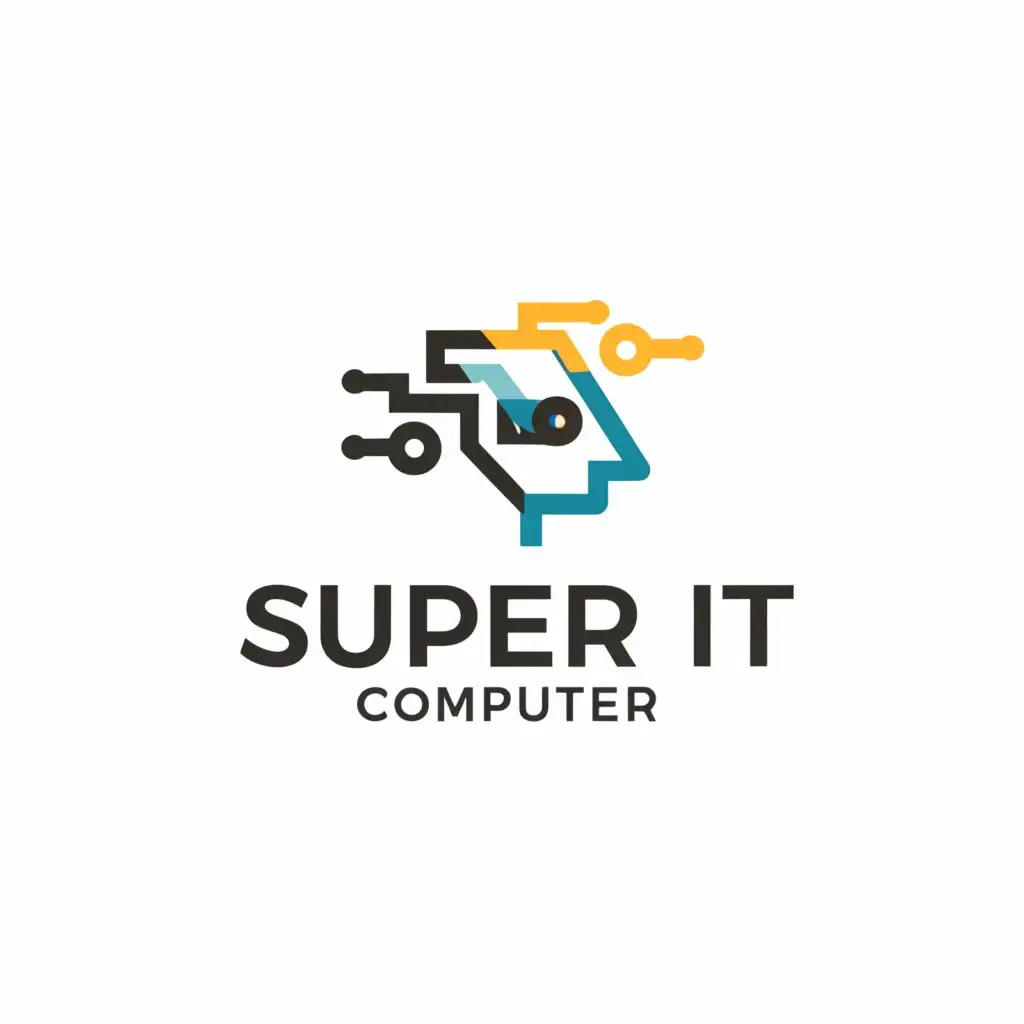 a logo design,with the text "super it computer", main symbol:simple loge with ai,Moderate,be used in Retail industry,clear background