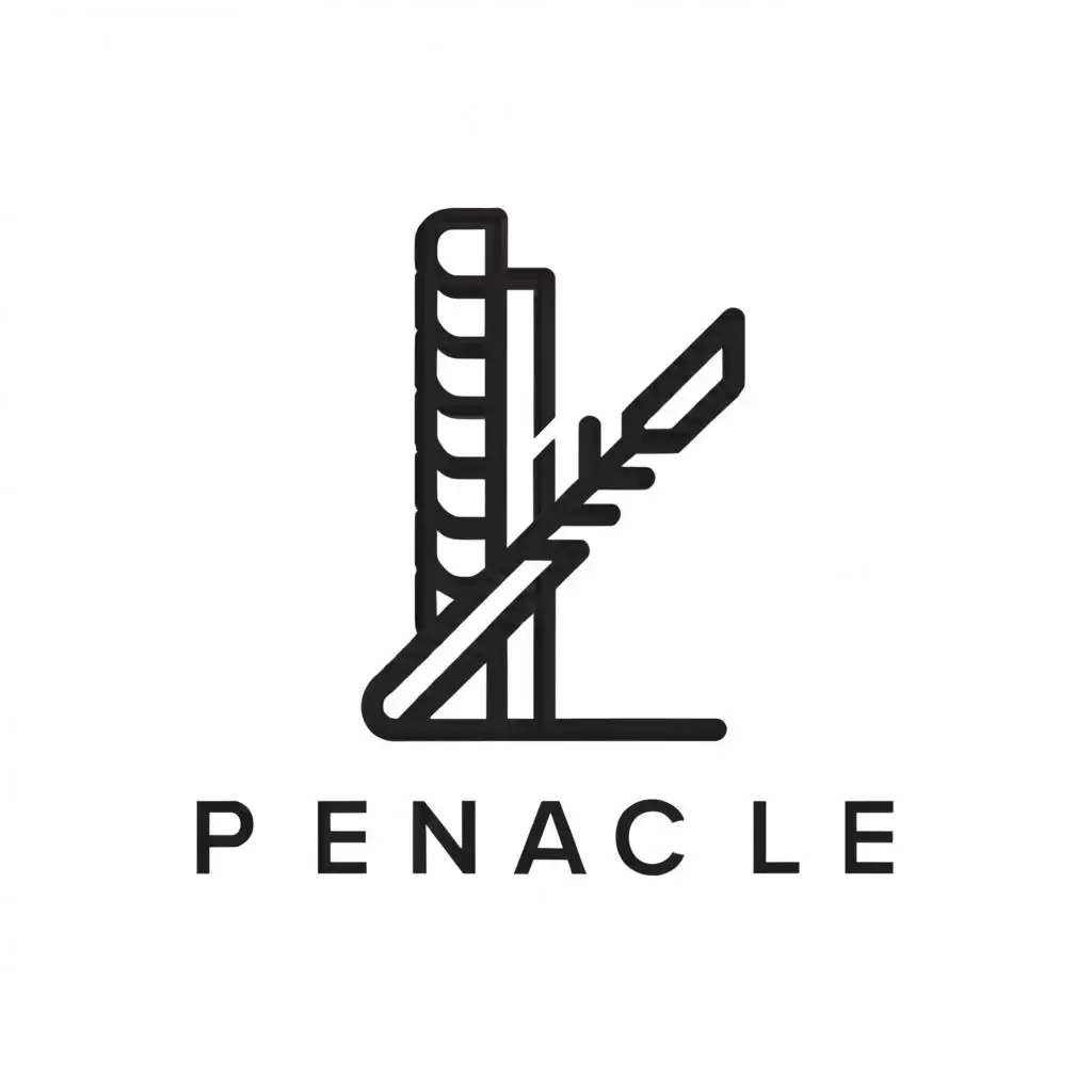 a logo design,with the text "PENACLE", main symbol:Pen and book for stationary shop,Moderate,clear background