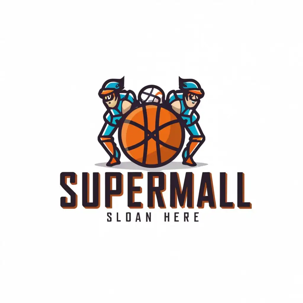 a logo design,with the text "SUPERMALL", main symbol:team,Moderate,clear background
