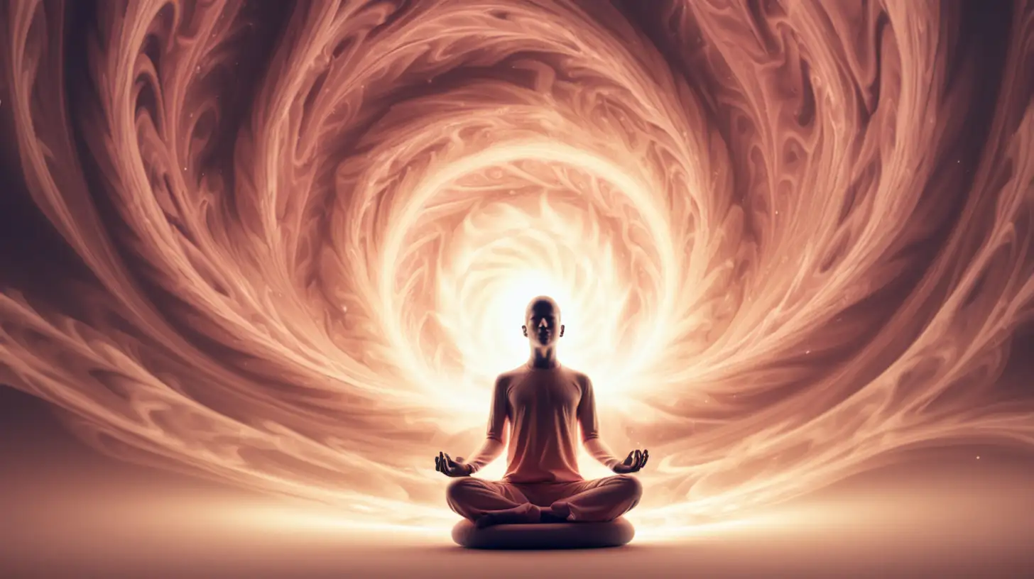 meditating with gaseous energy swirling inside