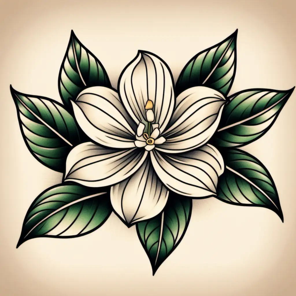 Mens tattoo flower arrangement hat includes: lotus, sunflower,  chrysanthemum, jasmine (or flower that symbolises luck), gardenia, mullein,  forget me not and gladiolus tattoo idea | TattoosAI