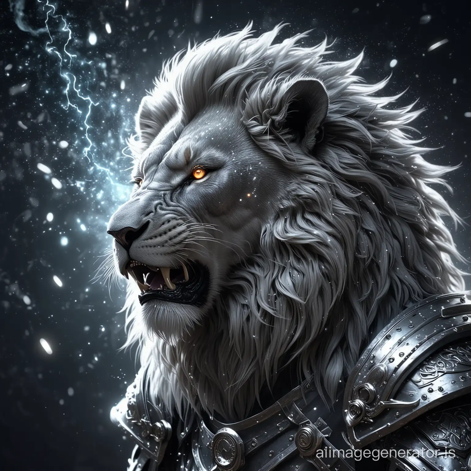 Majestic-Silver-Lion-Fighter-Roaring-in-Fantasy-Night-Sky