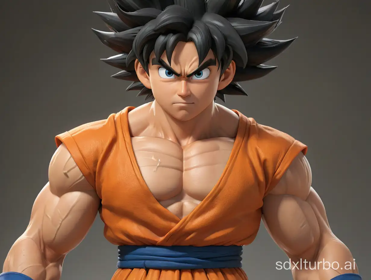 Powerful-Dragon-Ball-Fighter-Goku-with-Detailed-Textured-Skin