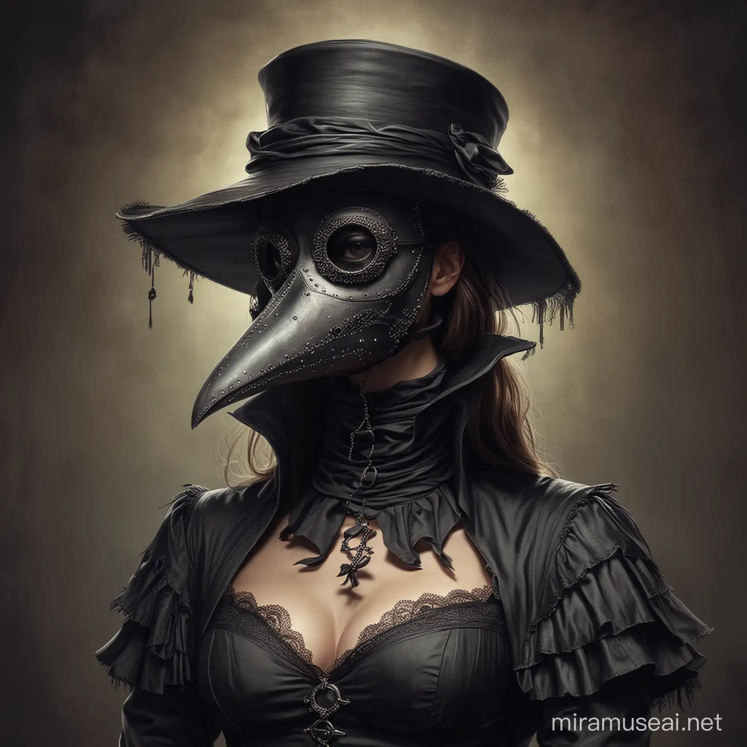 Mysterious Plague Doctor and Enigmatic Beauty