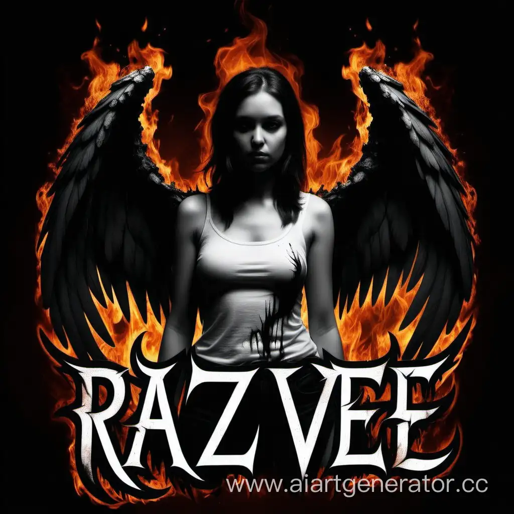 Enchanting-RAZVE-Logo-Featuring-a-Girl-with-Burnt-Wings