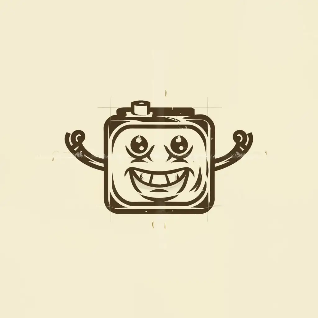 a logo design,with the text "puffycells", main symbol:vintage damaged battery with a fat face,Moderate,clear background