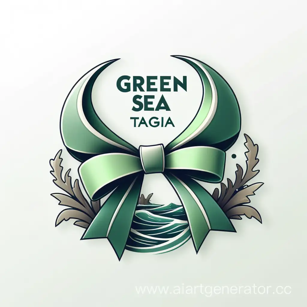 Логотип для компании которая делает бантики название < Зелёное море тайги>
