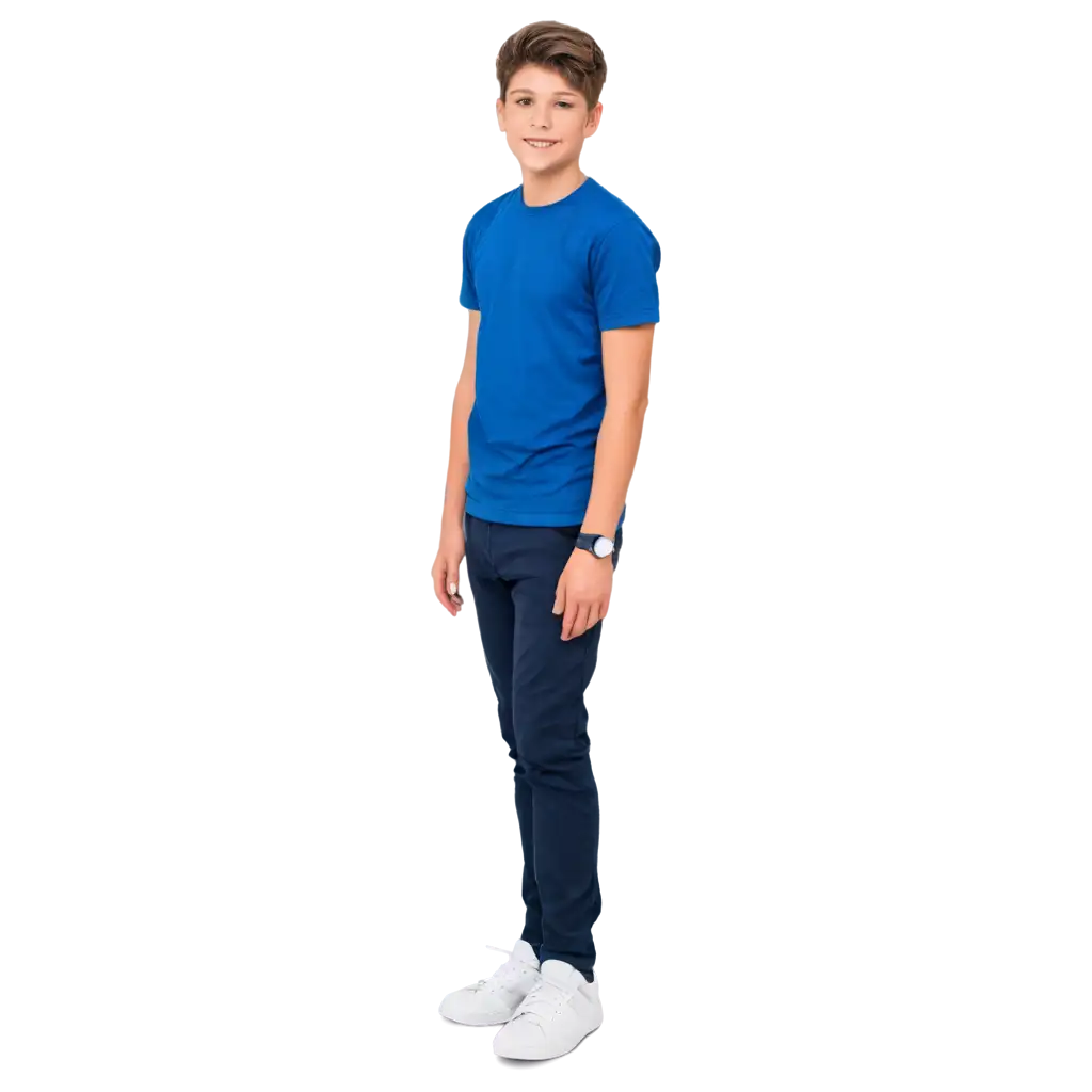 Fresh-Blue-TShirt-Boy-PNG-Stylish-Navy-Blue-Outfit-with-Hand-in-Pocket