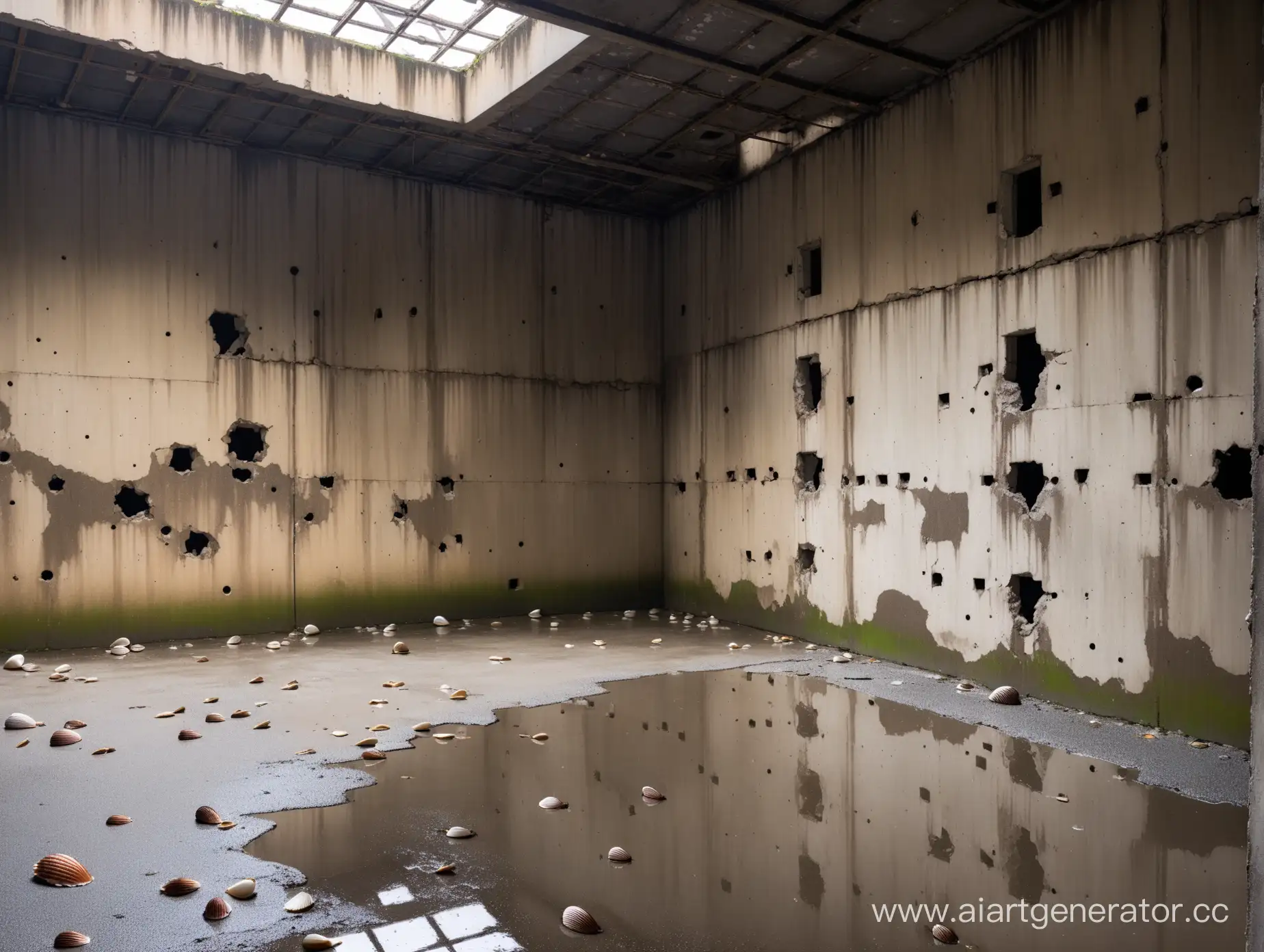 Abandoned-Military-Workshop-Wet-Concrete-and-Remnants-of-War