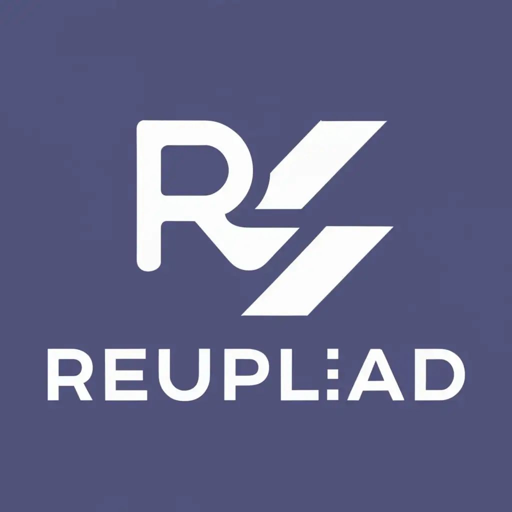 logo, VIDEO, with the text "REUPLOAD CONTENT", typography, be used in Internet industry