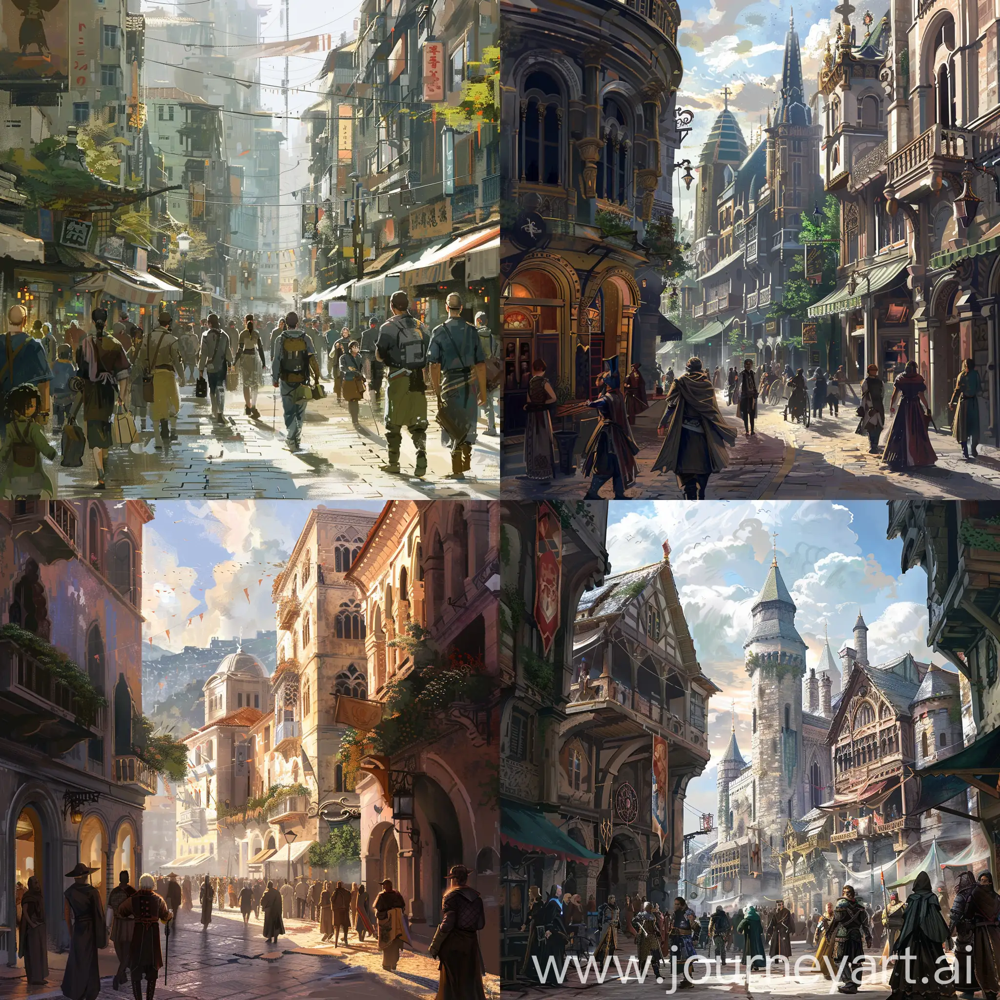 Dynamic-Cityscape-Afternoon-Stroll-in-DnD-Urban-Setting
