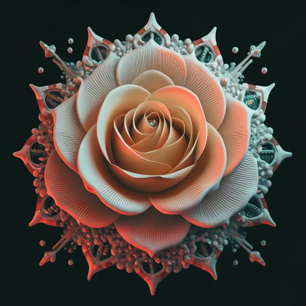 LOGO-Design-For-Luminescent-Design-Technology-Abstract-QRCode-Flower-Rose-Pattern