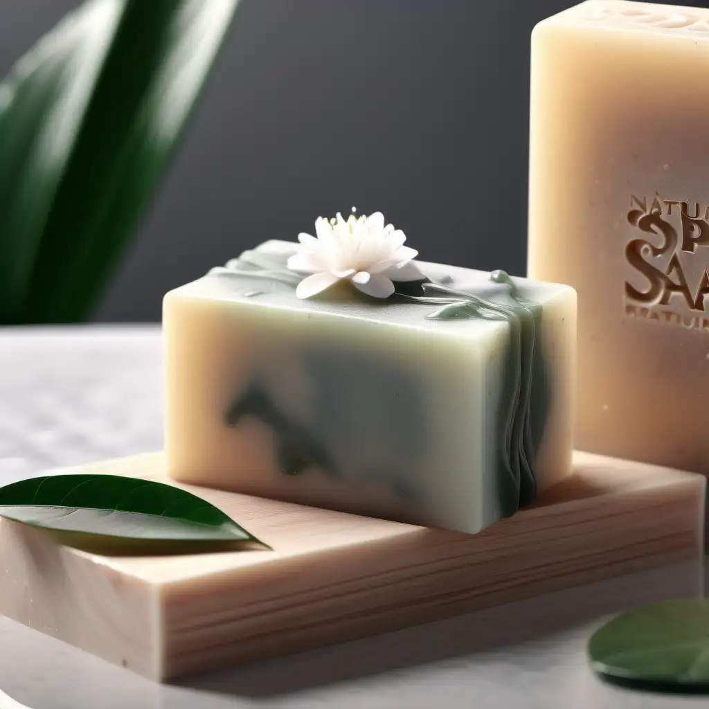 Tranquil Spa Setting with Handcrafted Natural Soap