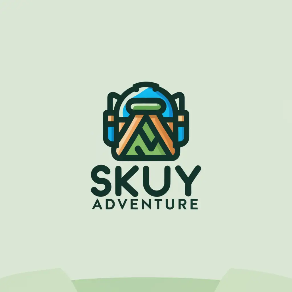 a logo design,with the text "skuy adventure", main symbol:rental outdoor,Moderate,be used in Retail industry,clear background