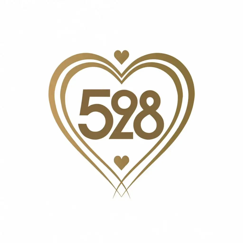 LOGO-Design-For-Heartful-Beauty-Elegant-Typography-with-528-Inside-Heart-Symbol