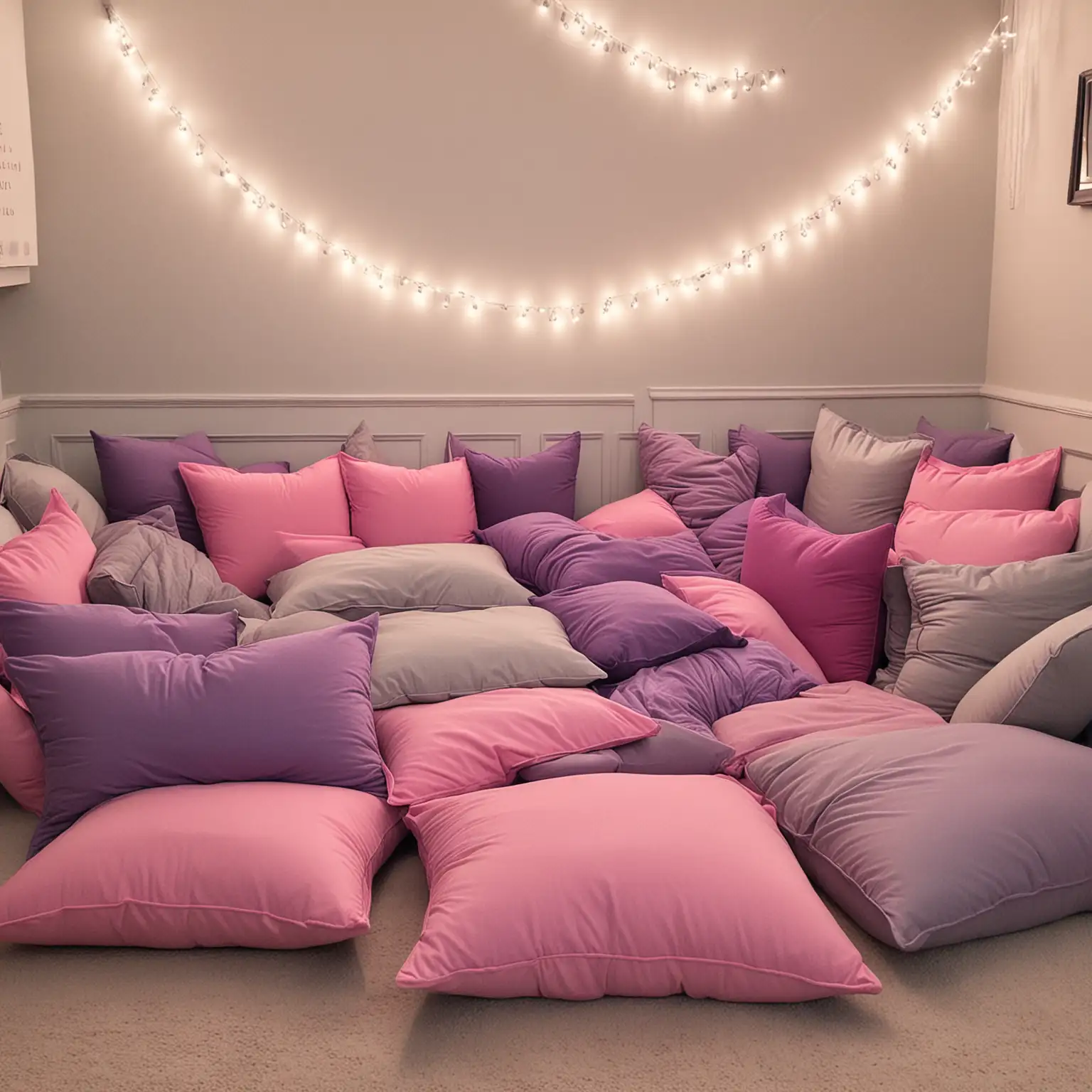 Cozy Pink and Purple Pillow Fort for Imaginative Adventures