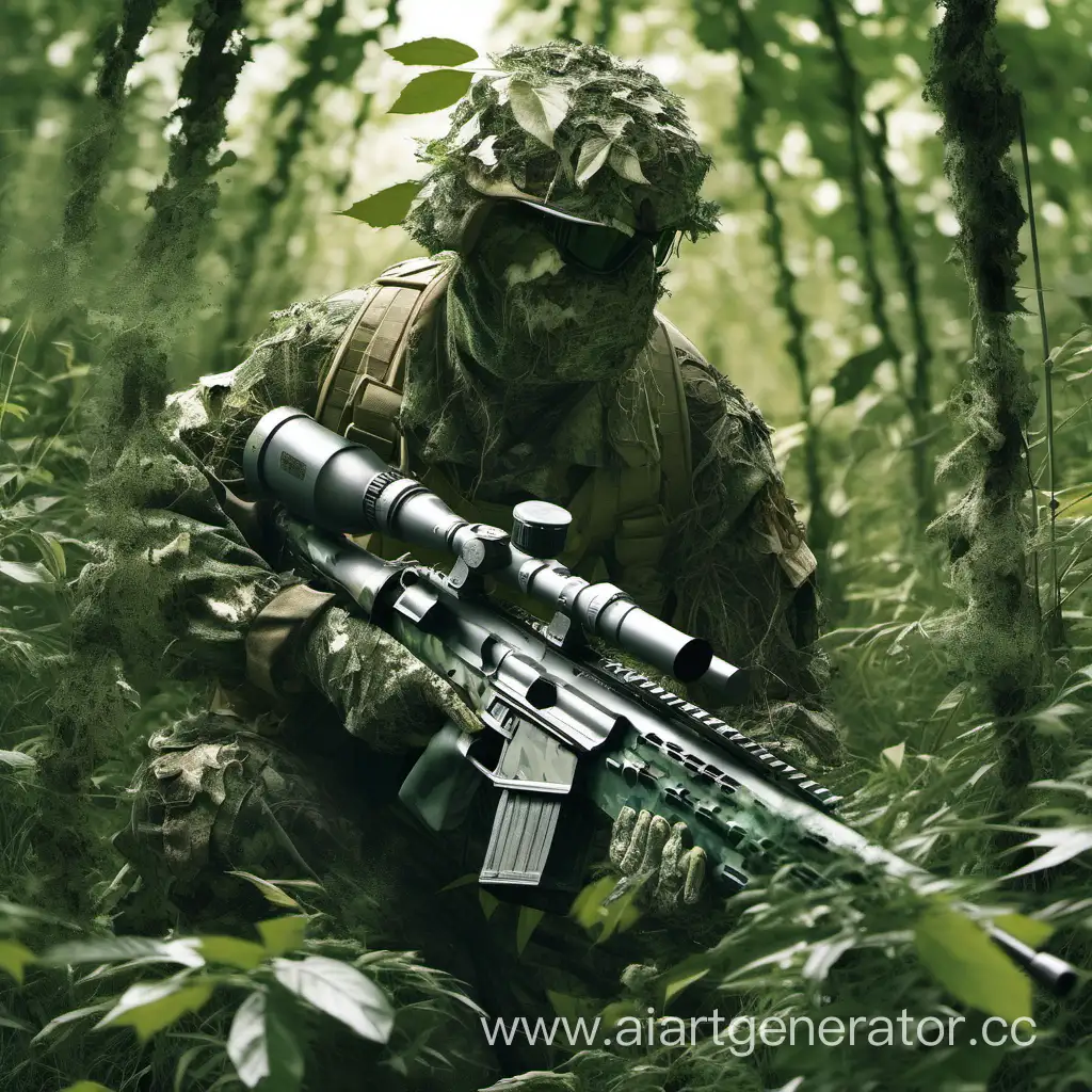 Camouflaged-Sniper-Wielding-Sledgehammer-in-Forest-Setting