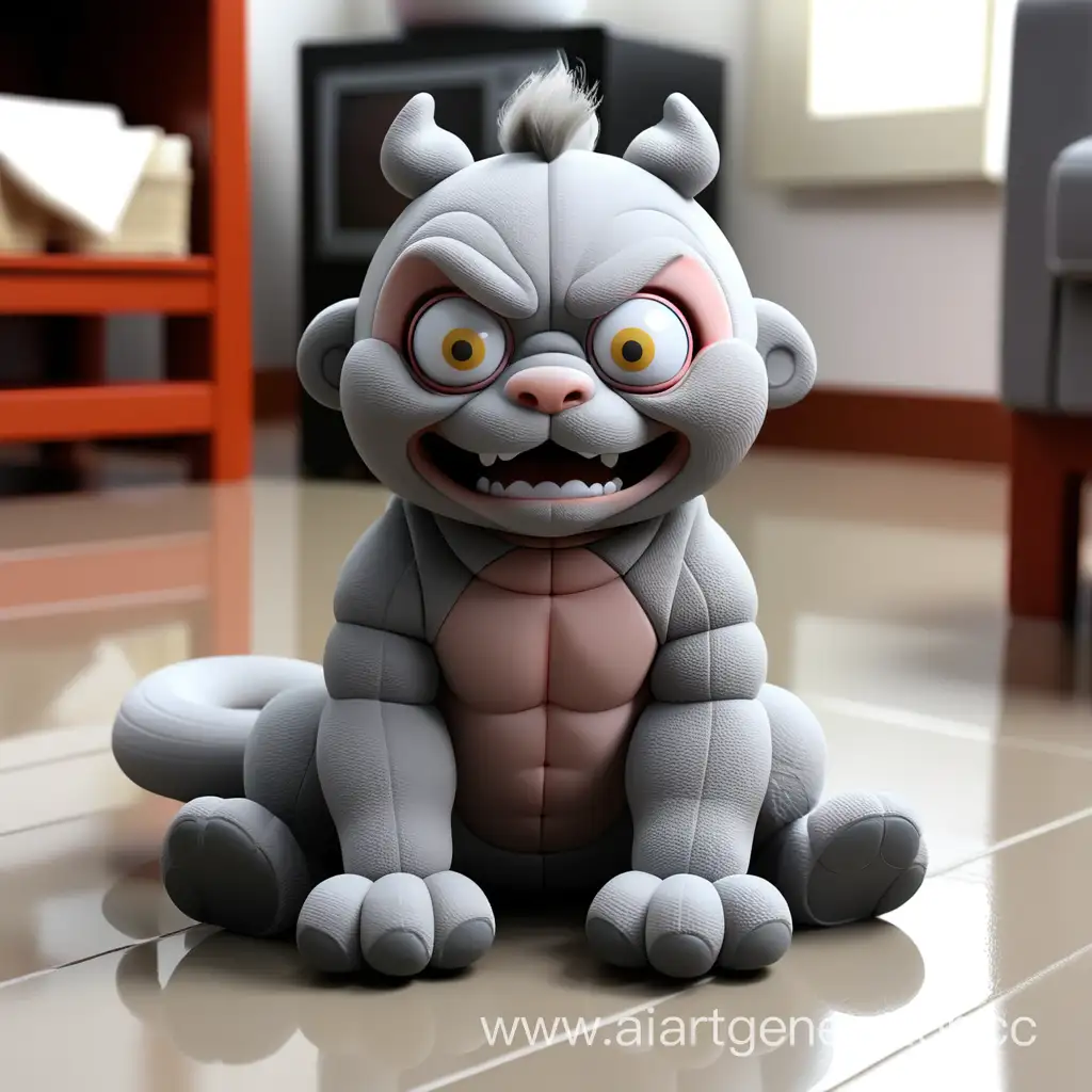 Gray-Toy-Zhdun-Resting-on-the-Floor