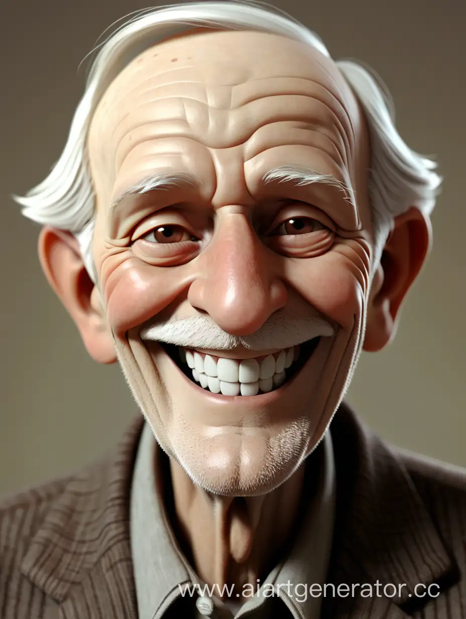 old man smiling, facing viewer