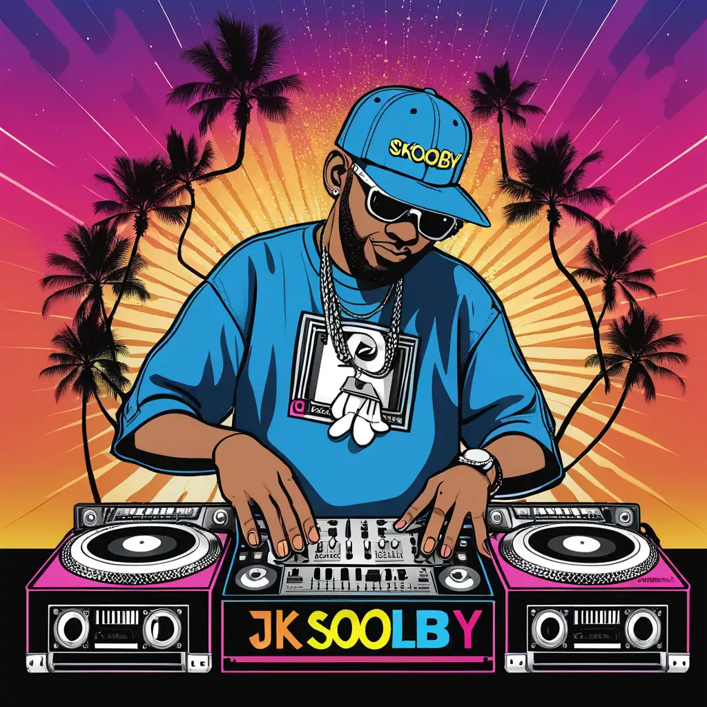 Backdrop DJ Skooby  don’t misspell 

