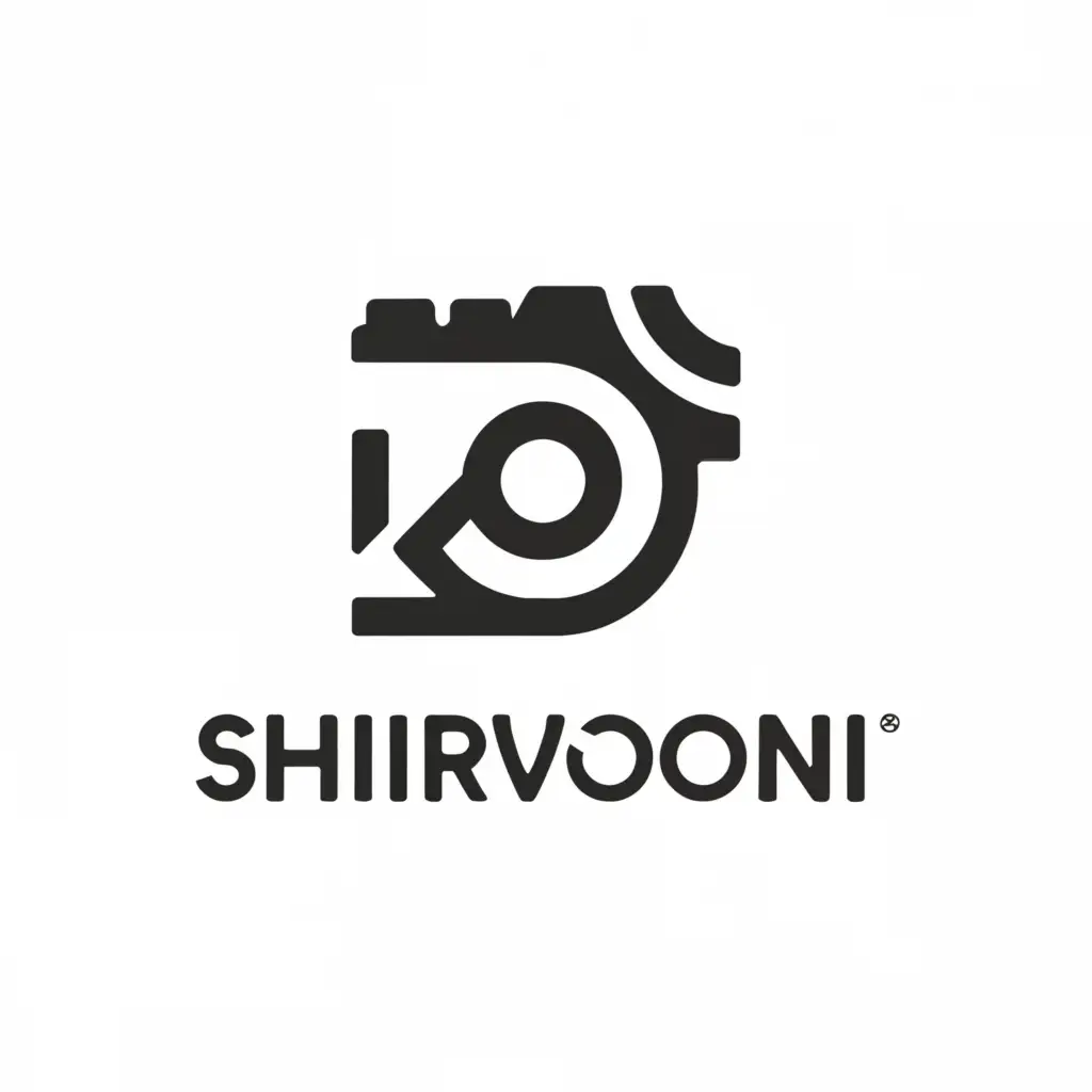 a logo design,with the text "shirvooni", main symbol:aparat camera,write 402,Minimalistic,clear background