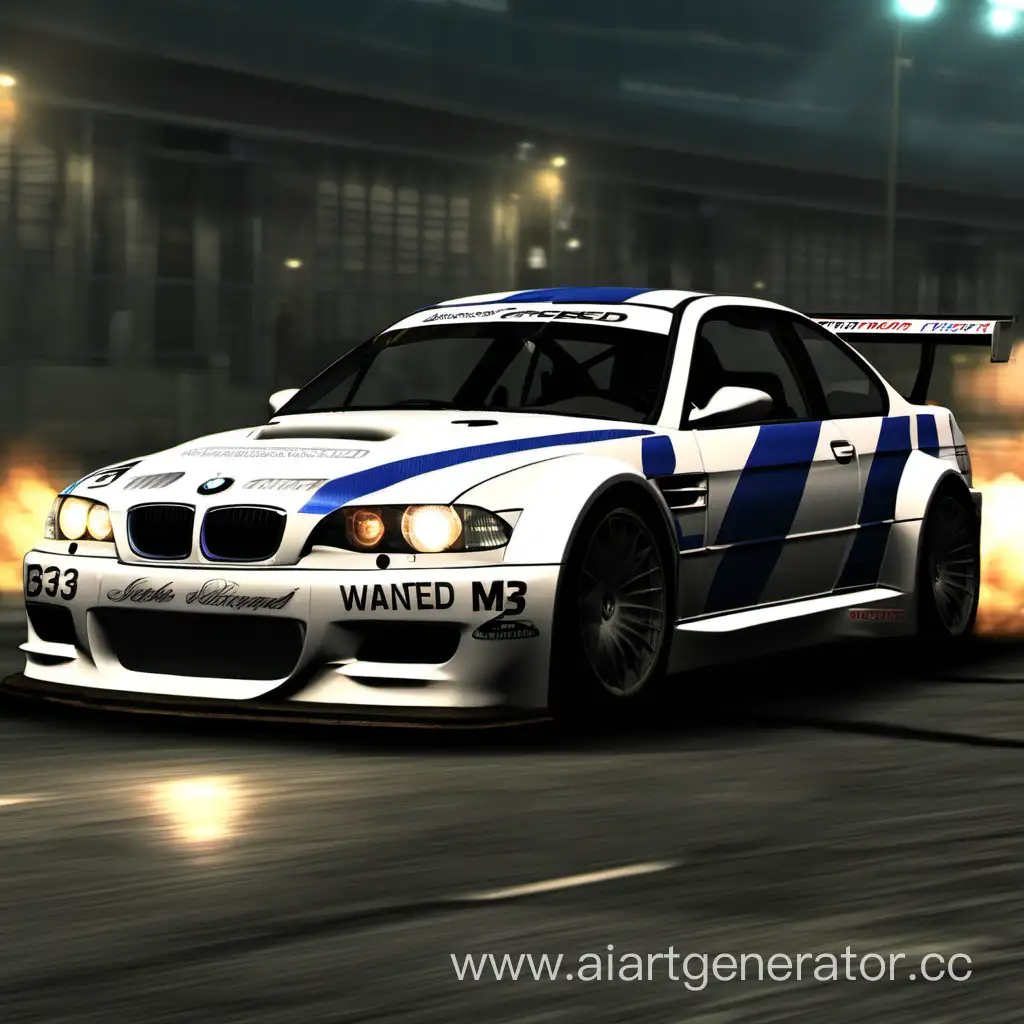 Машина БМВ м3 гтр из игры Need for speed most wanted
