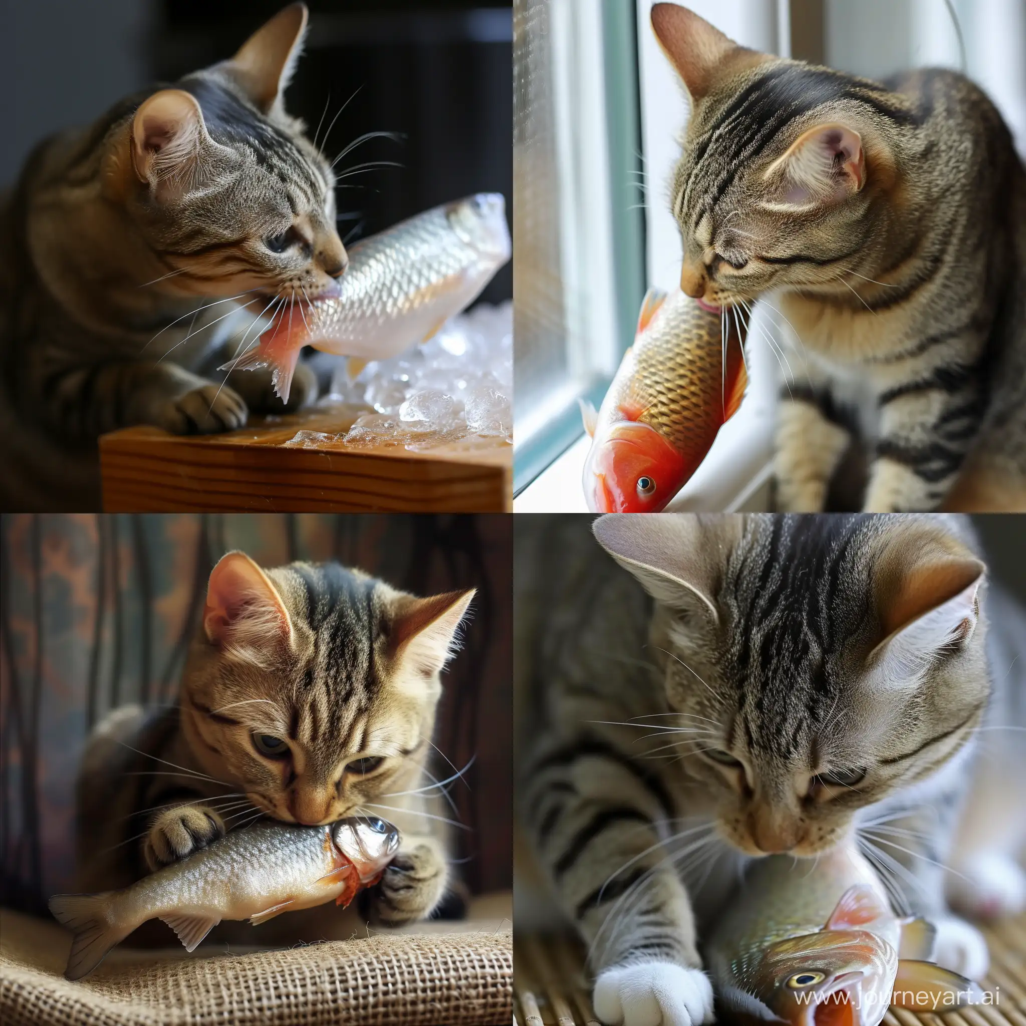 Cat-Enjoying-Fresh-Fish-Feast