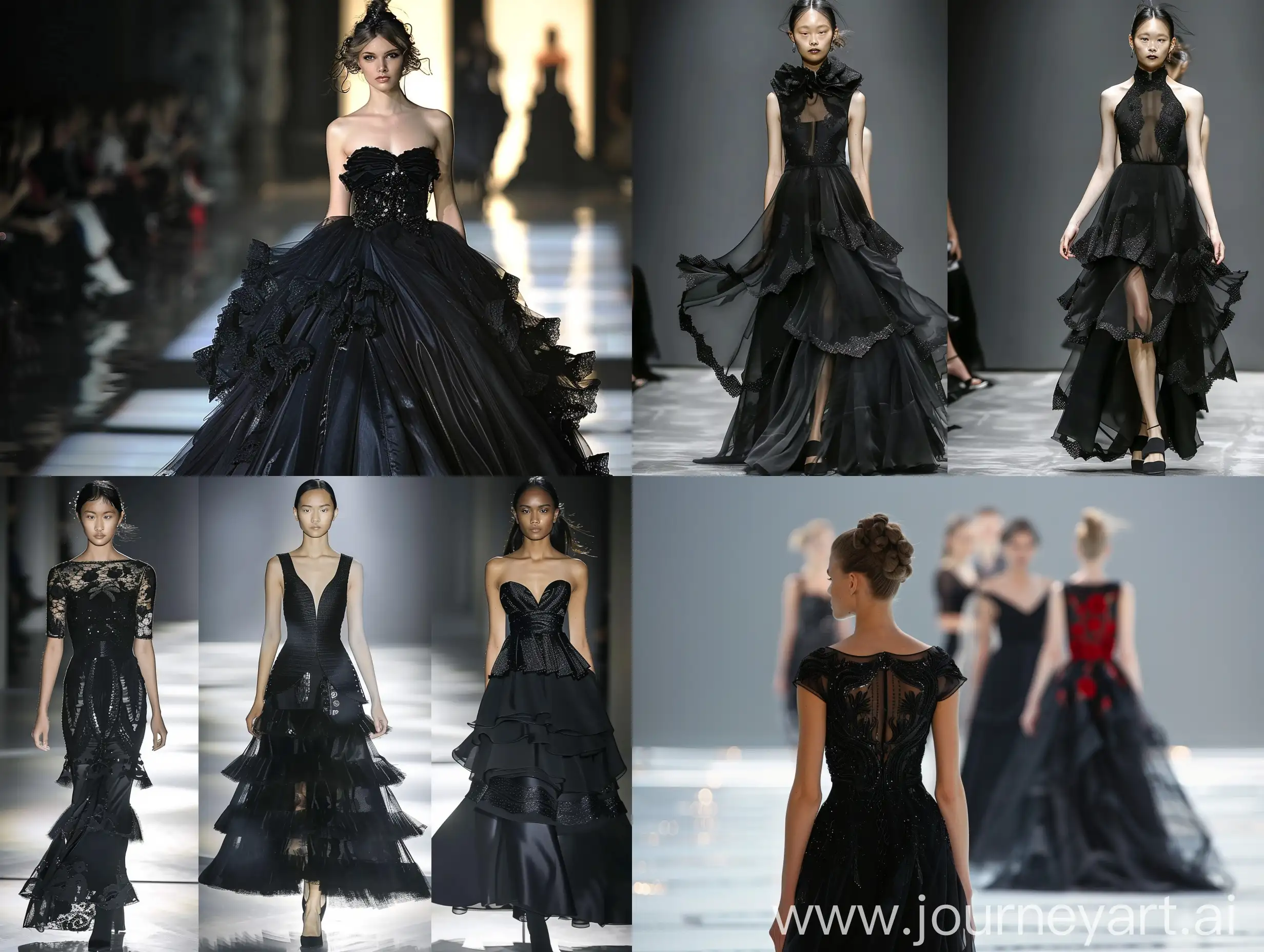 Elegant-Black-Dresses-at-Fashion-Show
