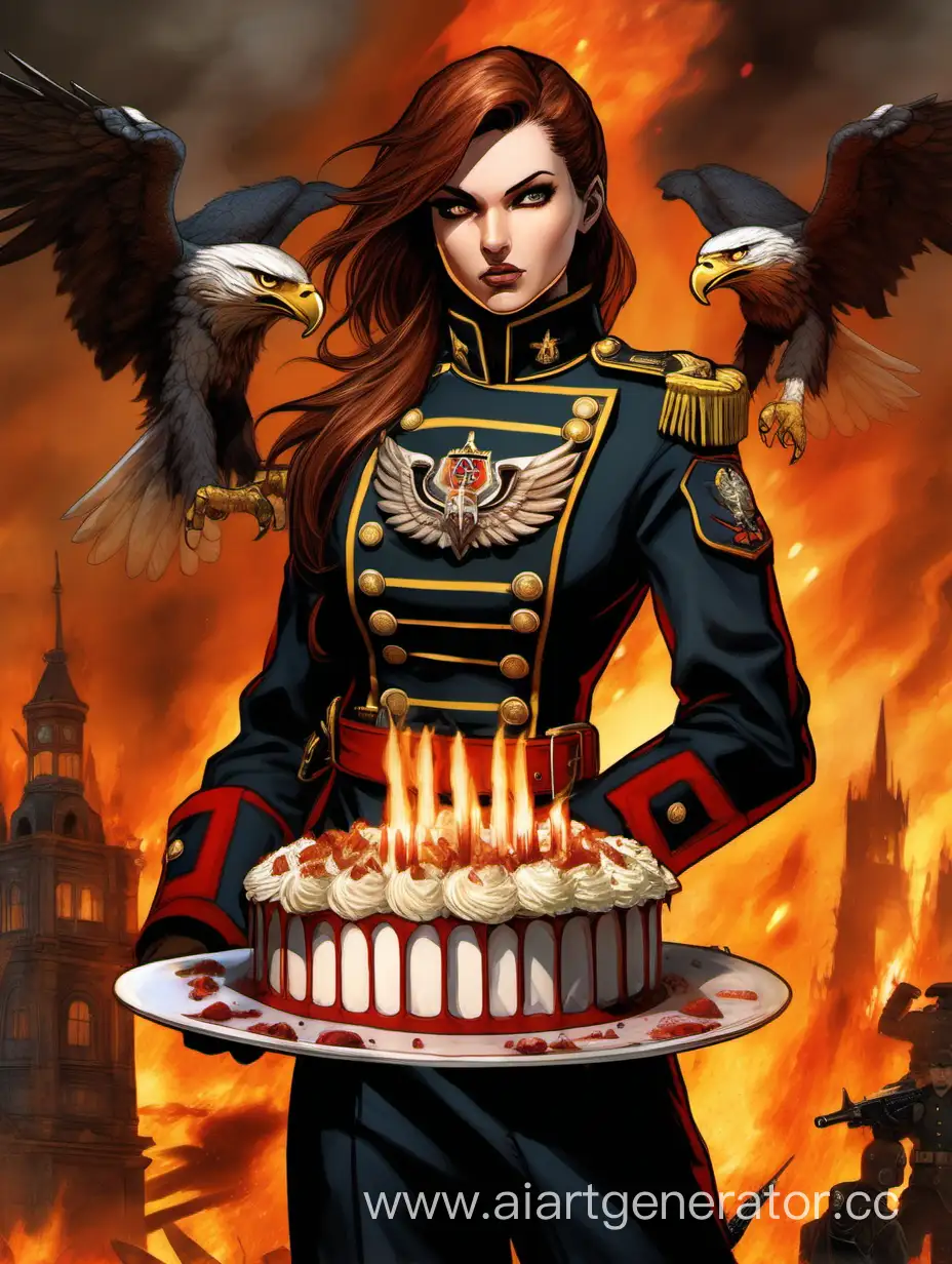 Warhammer-Commissar-Girl-Presents-Eagle-Cake-Amidst-Chaos