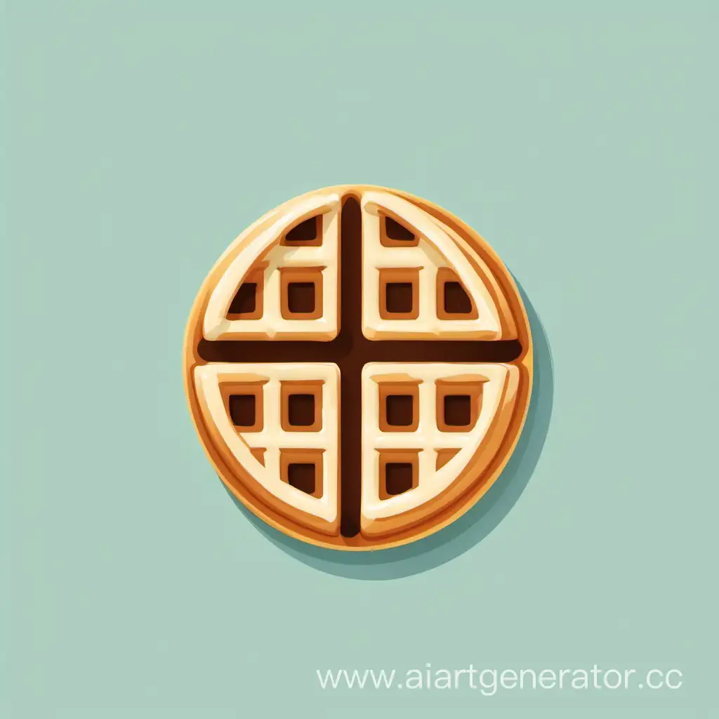 Golden-Waffle-Checkmark-on-a-Vibrant-Background