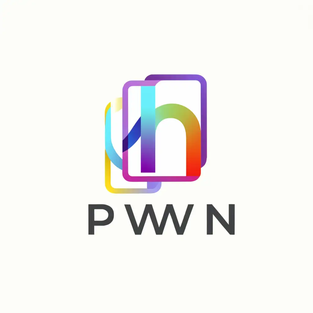 a logo design,with the text "PWN", main symbol:Packaging of cosmetic  ceersfull AND WHITE BACKGROUND,Minimalistic,clear background